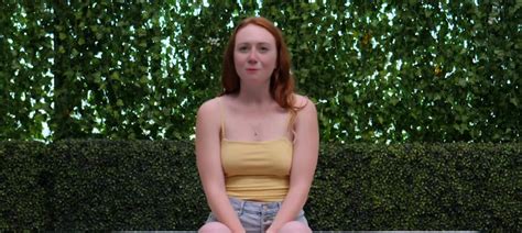 Innocent Redhead With Bubble Butt Get ready for a hot redhead with big tits and the desire to get this job at any cost! Brooklyn here is auditioning for a job as a model in a calendar app and looks cute in her little yellow top and jean shorts, but man it's whe... 